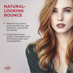Earthly Body MKS Eco Bounce hair-application shot shows easy spray reach.