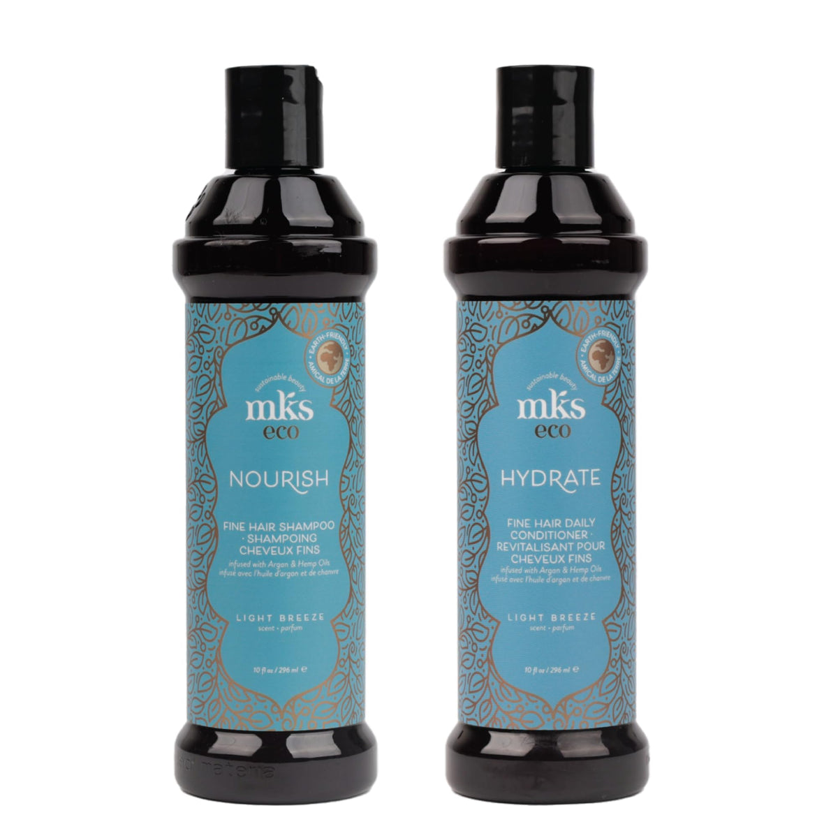 Earthly Body MKS Eco Nourish Shampoo bottle for fine hair with lightweight cleansing