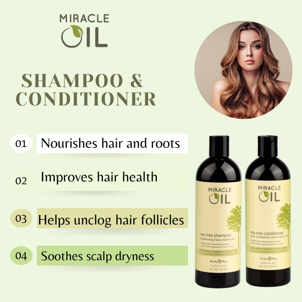 Ingredients hemp seed oil, argan oil and tea tree in Earthly Body formula