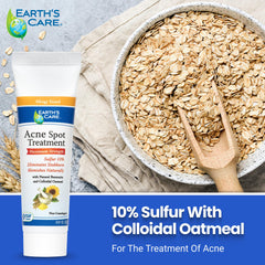 Earth's Care spot treatment applied to pores for clearer skin