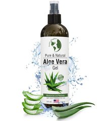 Earth's Daughter Aloe Vera Gel bottle showing pure, fragrance-free hydration for skin.
