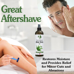 Earth's Daughter Aloe Vera Gel provides cooling relief after sun exposure.