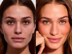 EarthsCure Glow Trio highlighter stick swatch creates soft radiance on skin.