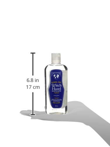 EarthWise witch hazel distillate closeup highlighting refreshing skincare use.