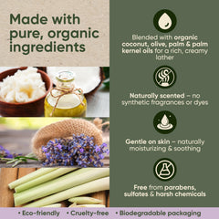 Earthy Essentials natural oils close-up shows organic base for gentle cleansing