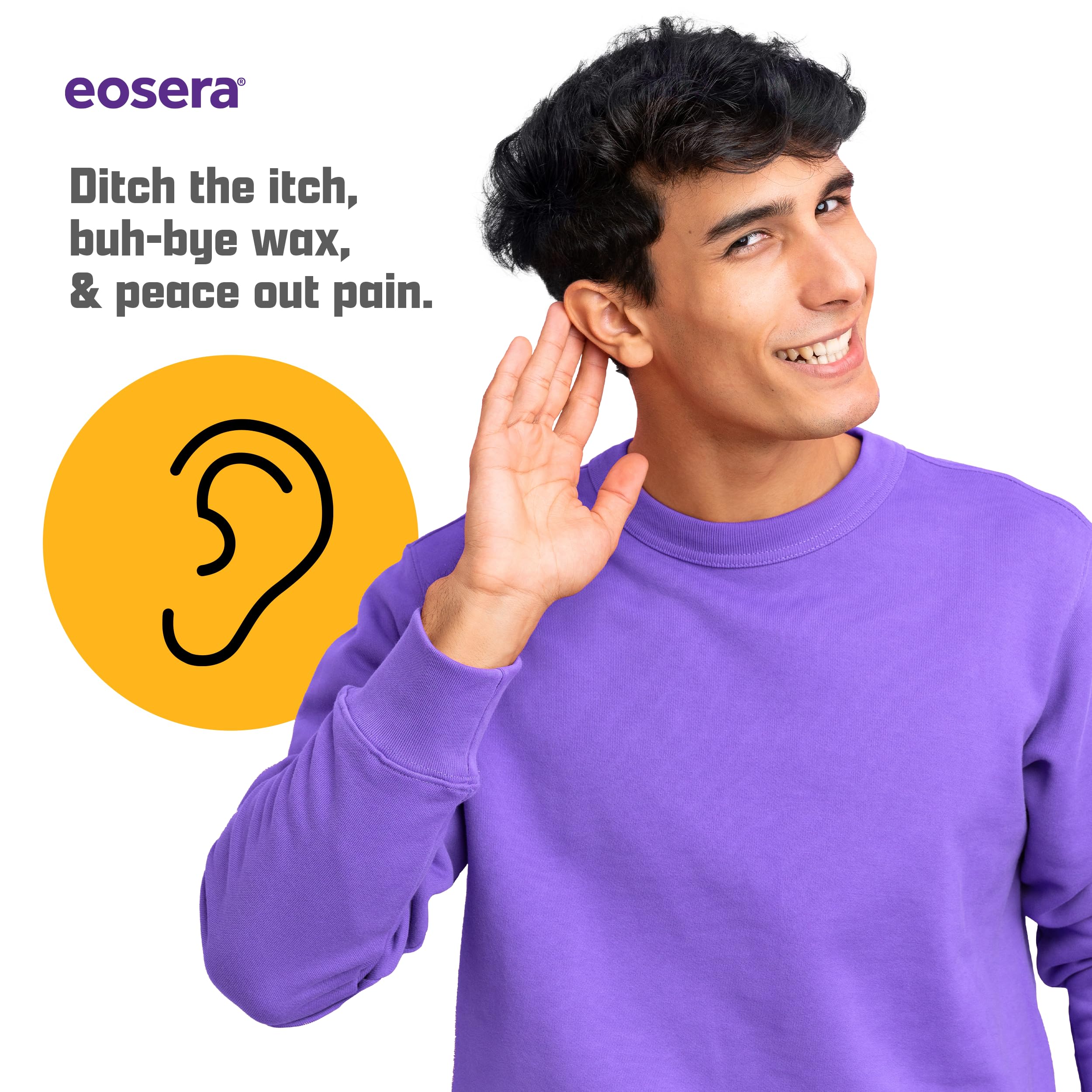Earwax MD cleaning kit instruction card demonstrates a quick three-step routine.