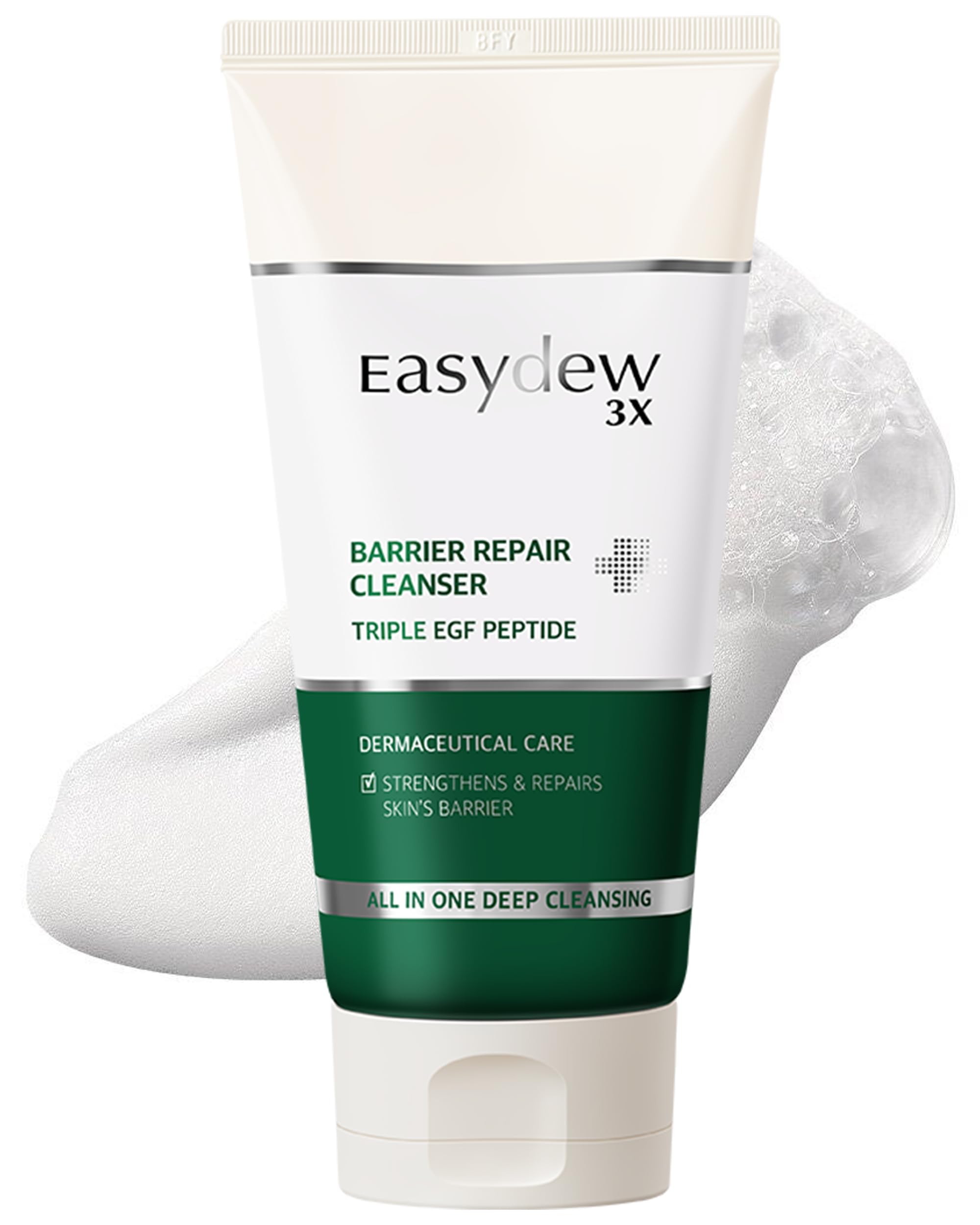 EASYDEW Barrier Repair Cleanser with dense bubbles for deep cleansing