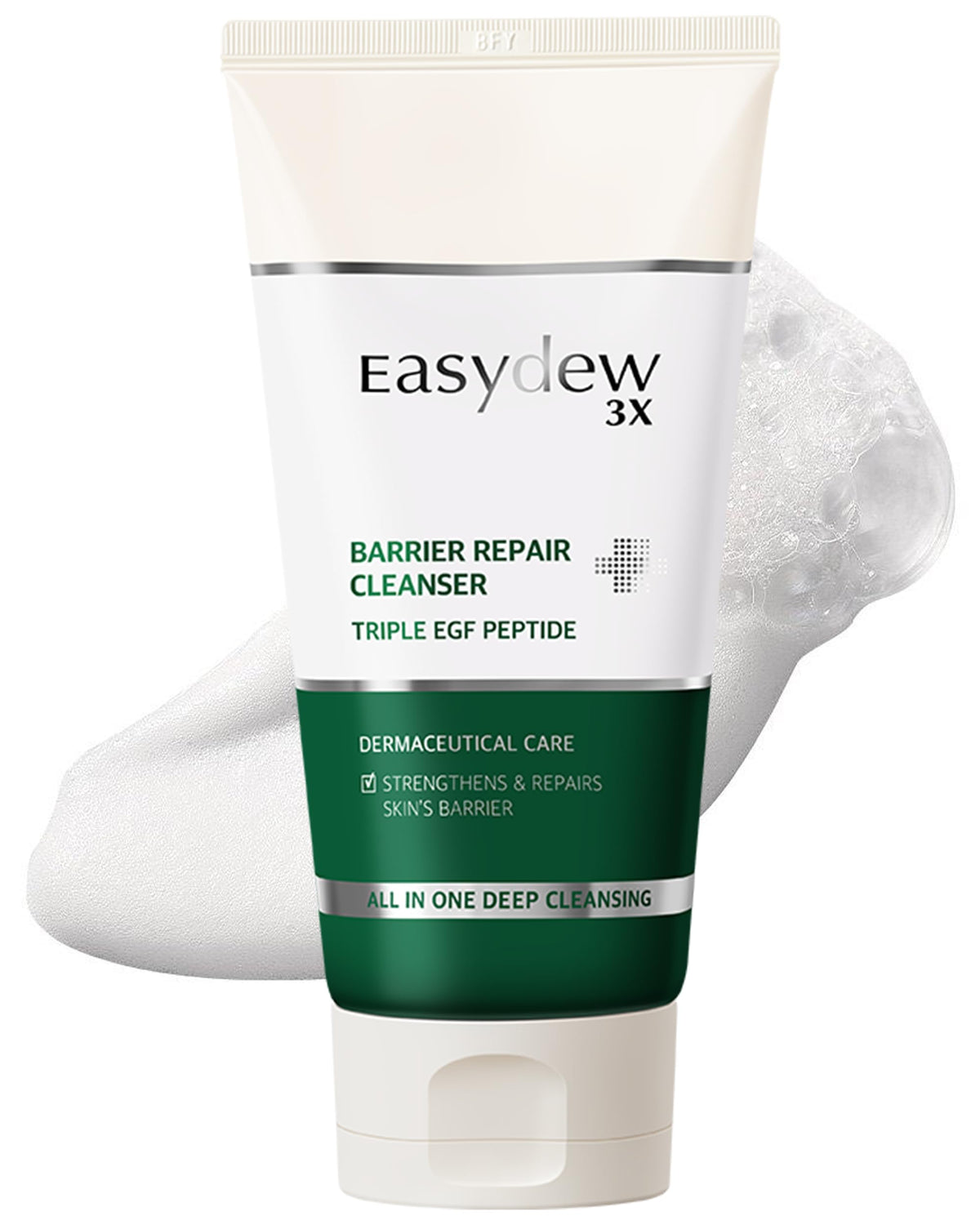 EASYDEW Barrier Repair Cleanser with dense bubbles for deep cleansing