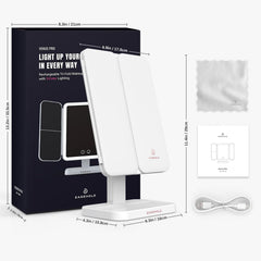 Easehold compact mirror ready for desk or travel.
