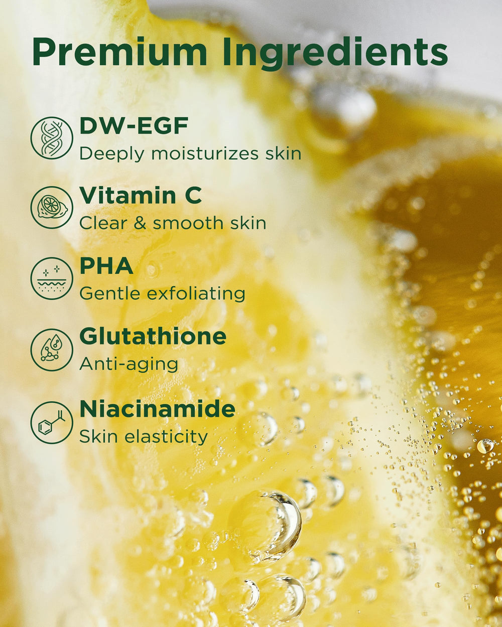 EASYDEW DW-EGF Peptide M Toner ingredients glutathione close-up