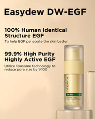 Easydew packaging box highlights high-purity DW-EGF and peptides.