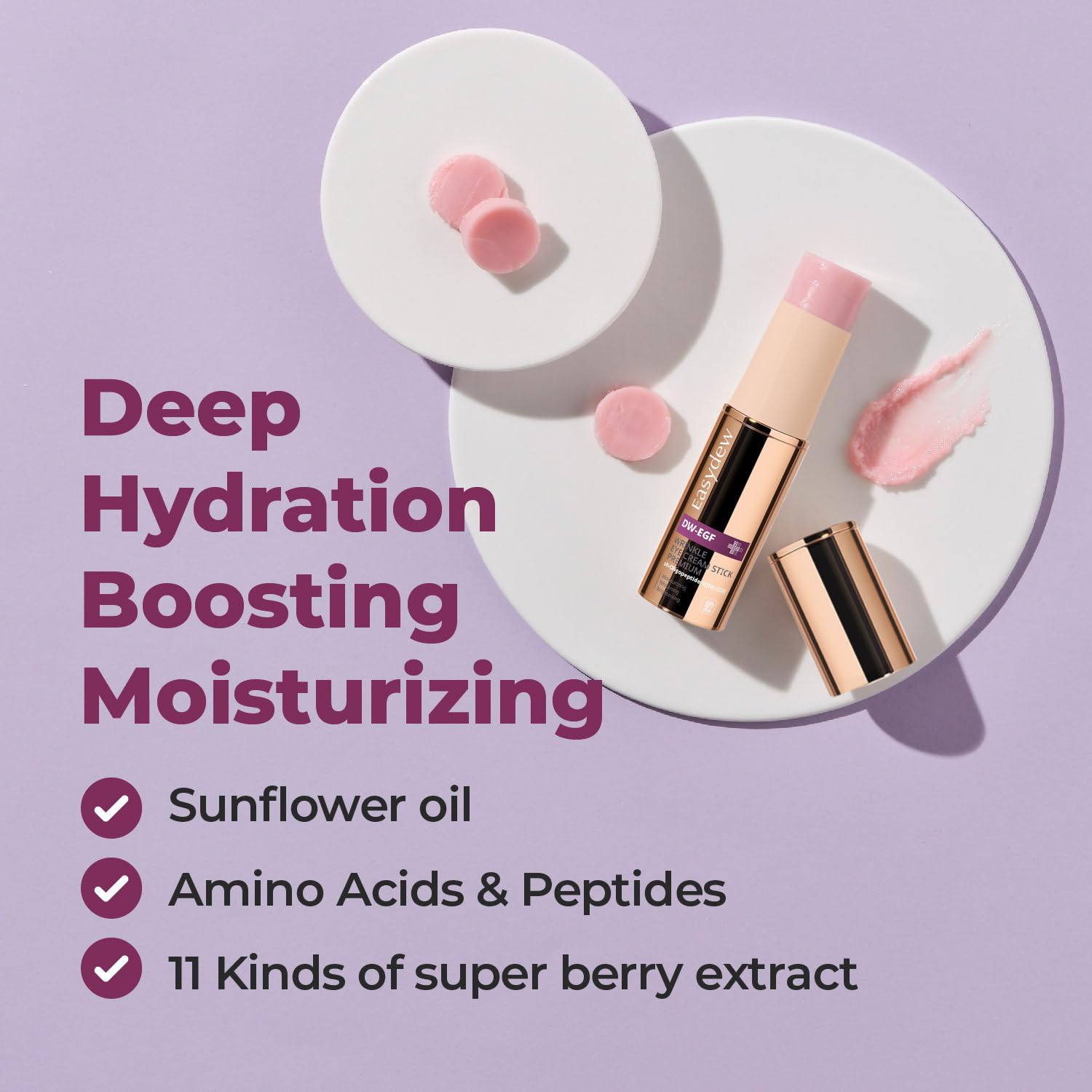 EASYDEW EGF Eye Stick hands-on use demonstrates sanitary, mess-free application