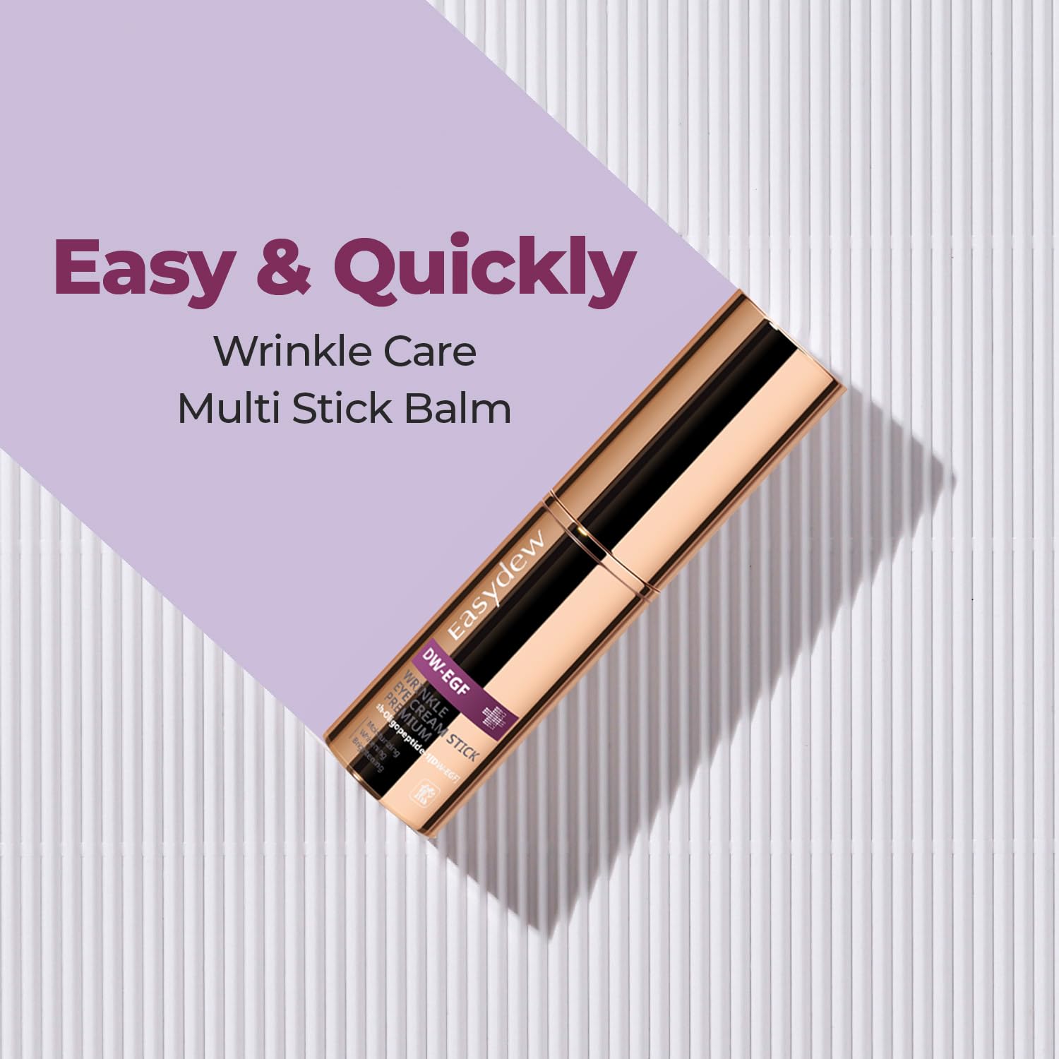 EASYDEW EGF Eye Stick texture close-up reveals creamy balm that melts into skin
