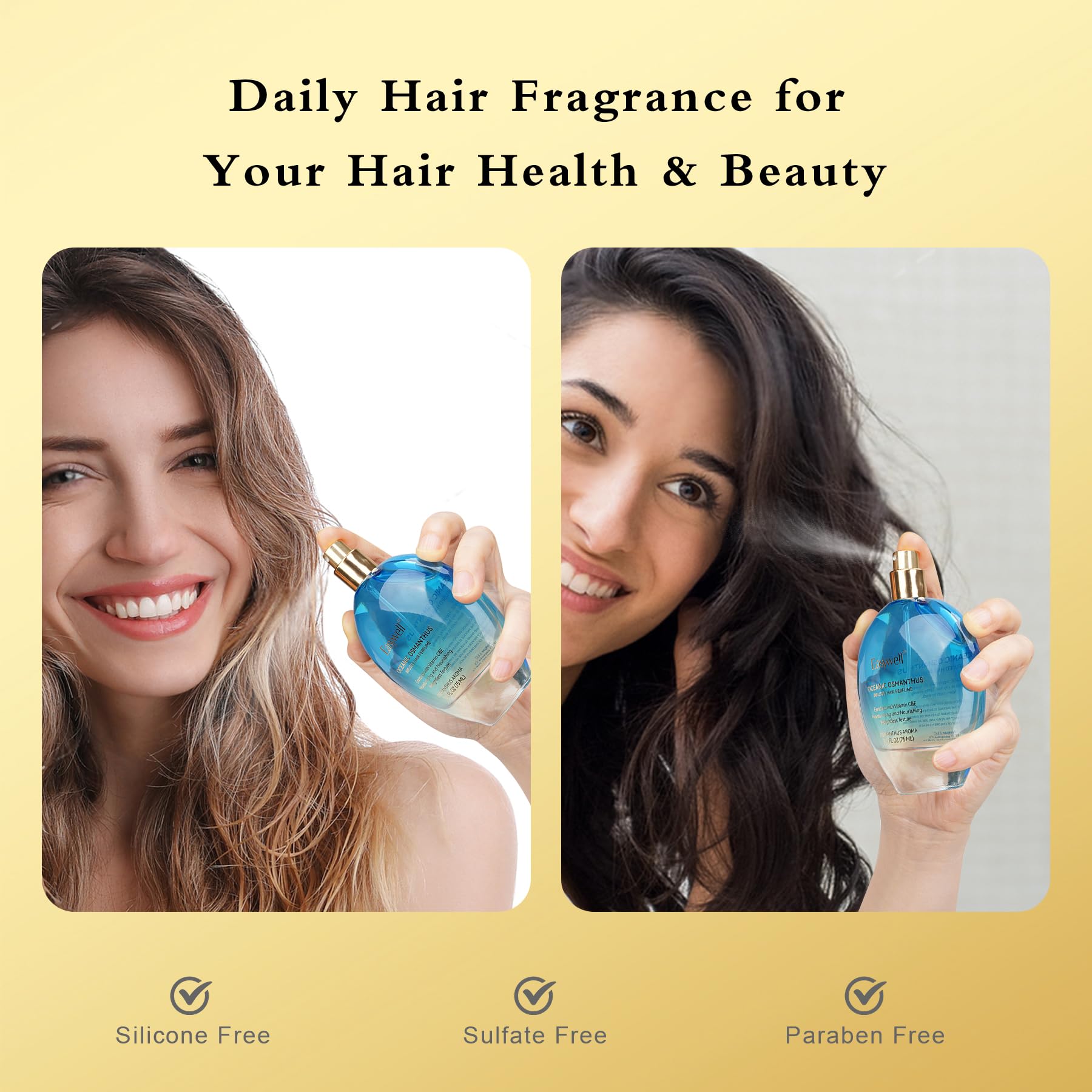 Easywell leave-in conditioner spray bottle for easy daily care.