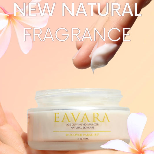 Eavara moisturizer texture swatch showing smooth, quick absorption.
