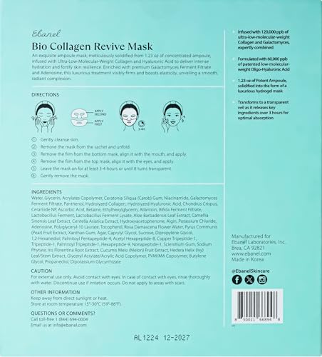 Ebanel Bio Collagen Mask fragrance-free formula for sensitive skin
