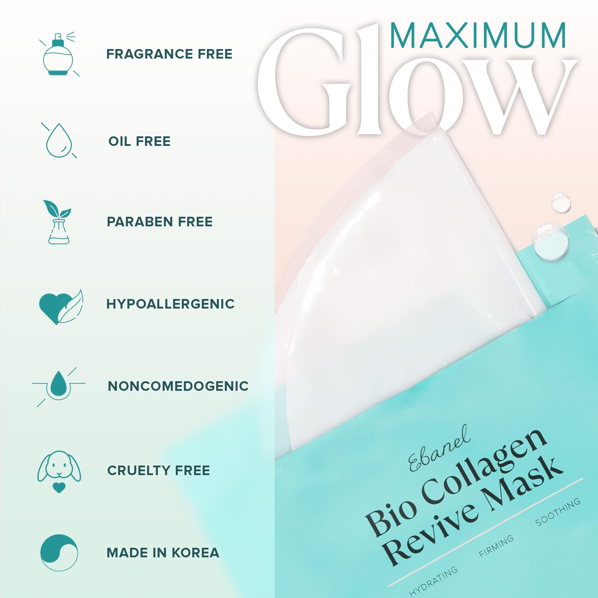 Ebanel Bio Collagen Mask niacinamide vitamin C brightens gently