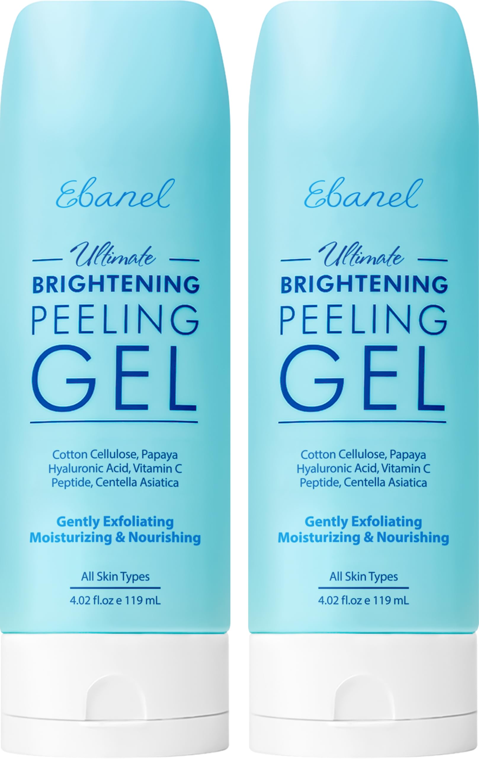 Ebanel Brightening Peeling Gel bottle front showing gentle exfoliation for smoother, radiant skin.