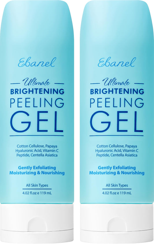 Ebanel Brightening Peeling Gel bottle front showing gentle exfoliation for smoother, radiant skin.