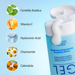 Hyaluronic acid and glycerin provide deep hydration while exfoliating the surface.