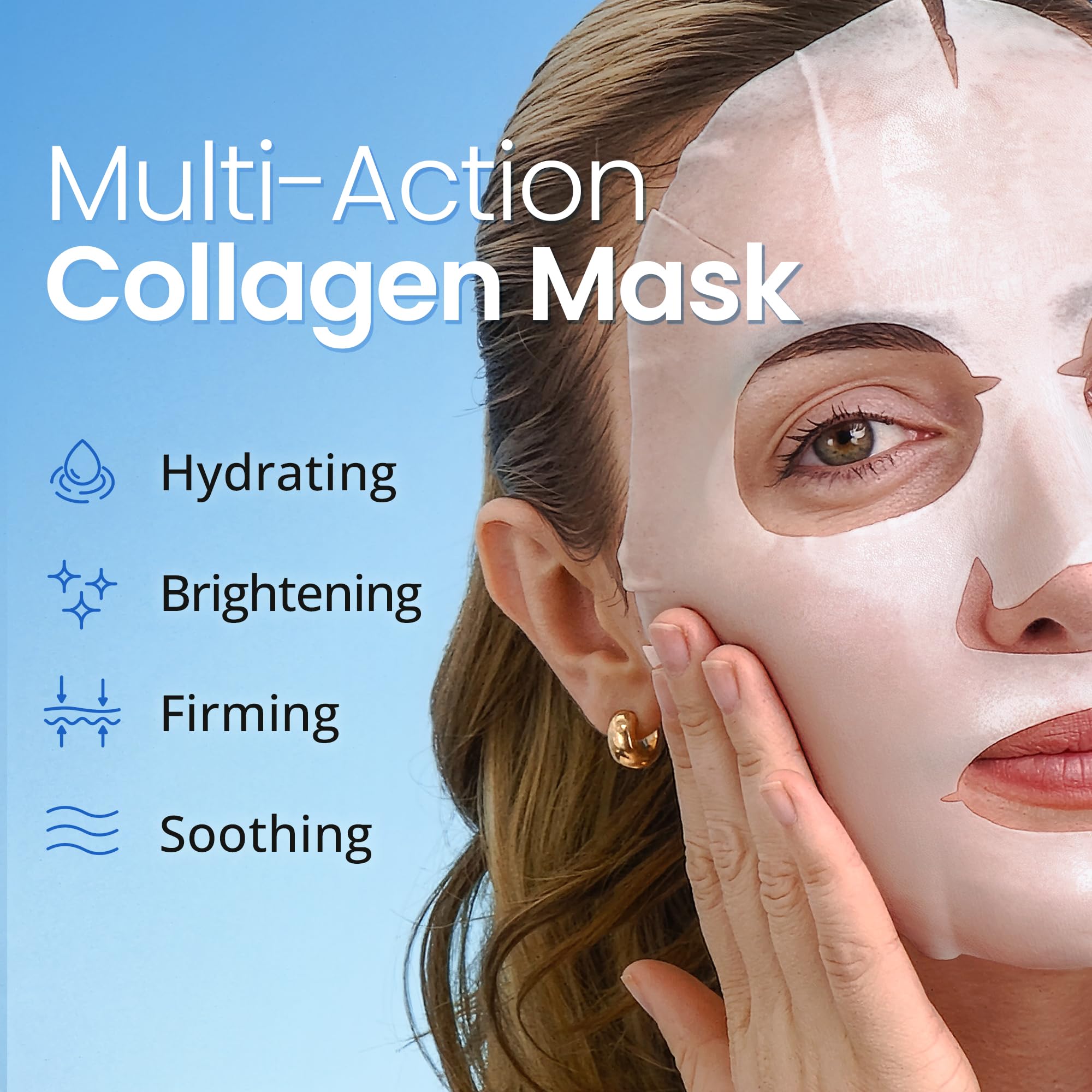 Ebanel collagen mask – hyaluronic acid focus for deep moisture and plump skin.