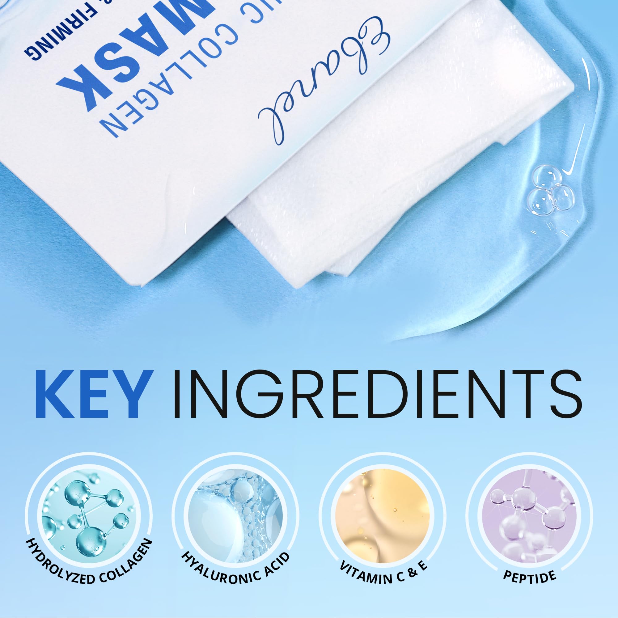 Ebanel collagen mask with peptides to support elasticity and smoothness