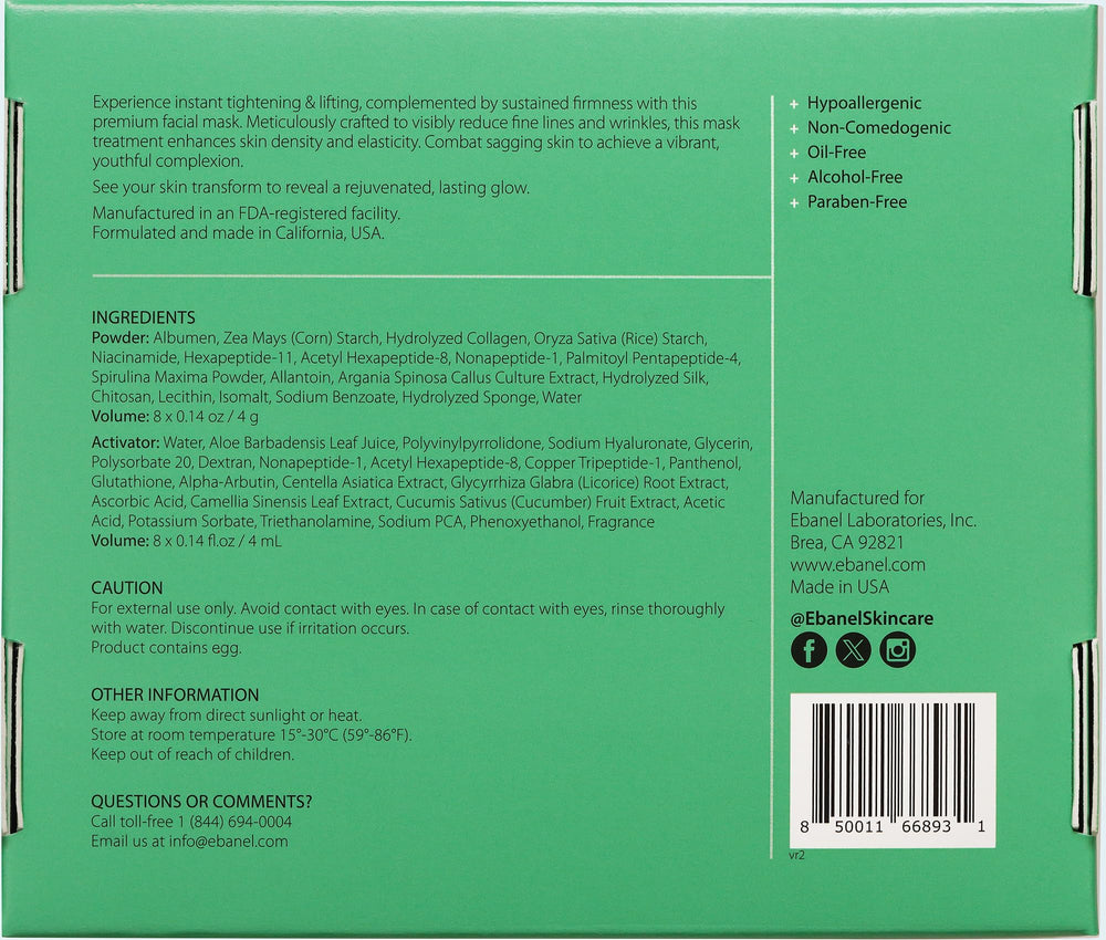 Ebanel dermatologist-tested formula produced in FDA-registered facility.