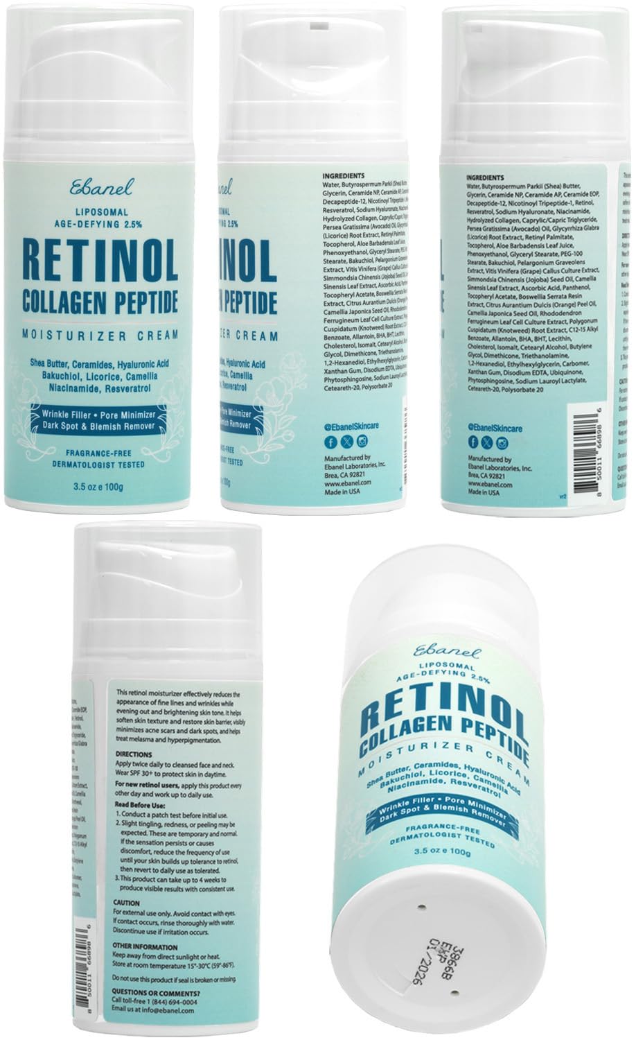 Ebanel Retinol Cream texture close-up illustrating pore-refining benefits