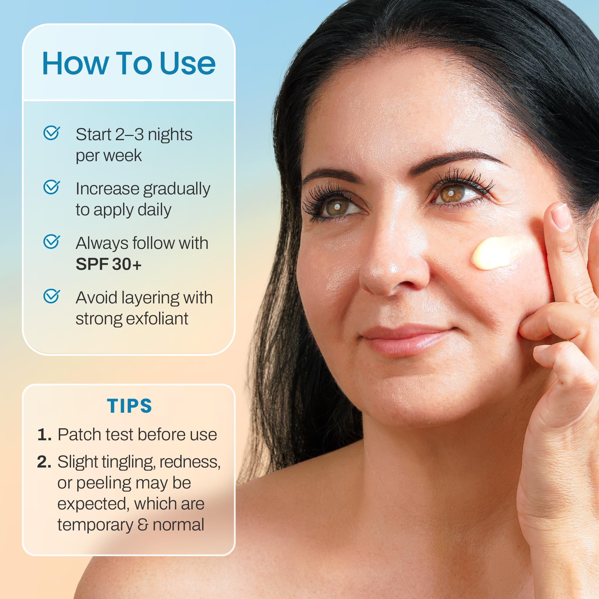 Ebanel Retinol Cream image referencing USA facility and safety standards
