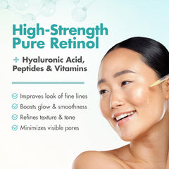 Ebanel retinol serum with vitamin C brightens dull areas for a healthy glow