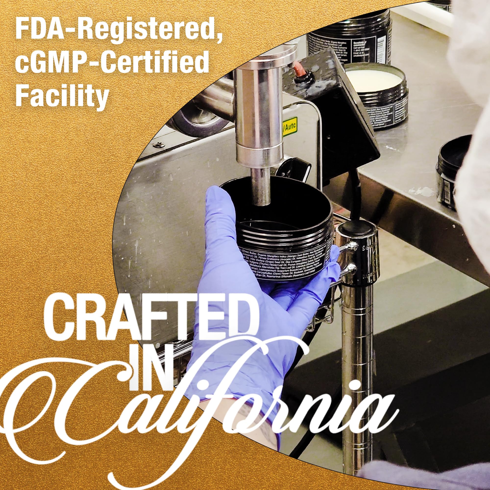 USA-made Ebanel Tattoo Balm facility label indicating quality manufacturing