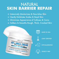 Ebanel Urea Cream 40% application on cracked heels