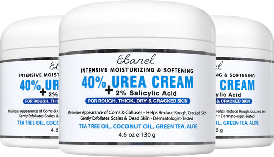Ebanel Urea Cream 40% bottle for soft, moisturized feet