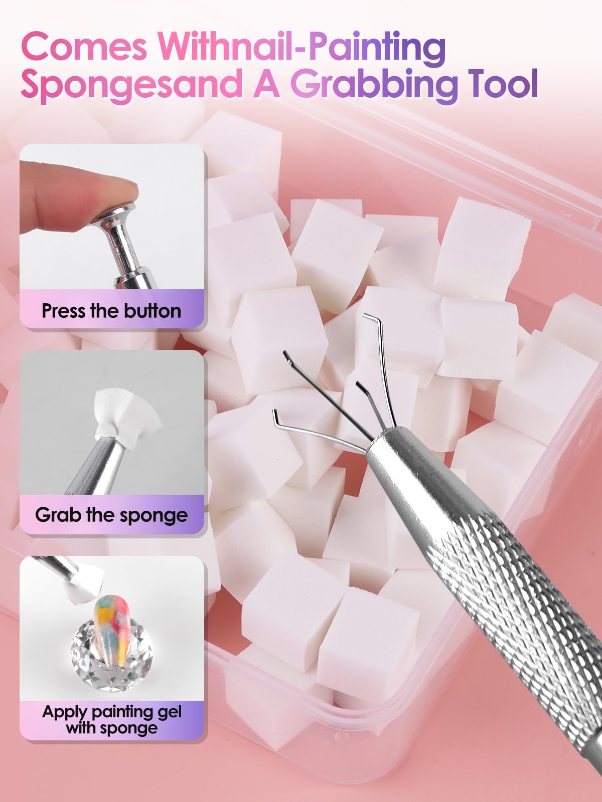 EBANKU grabbing pen helps locate and lift gel for easy artwork.