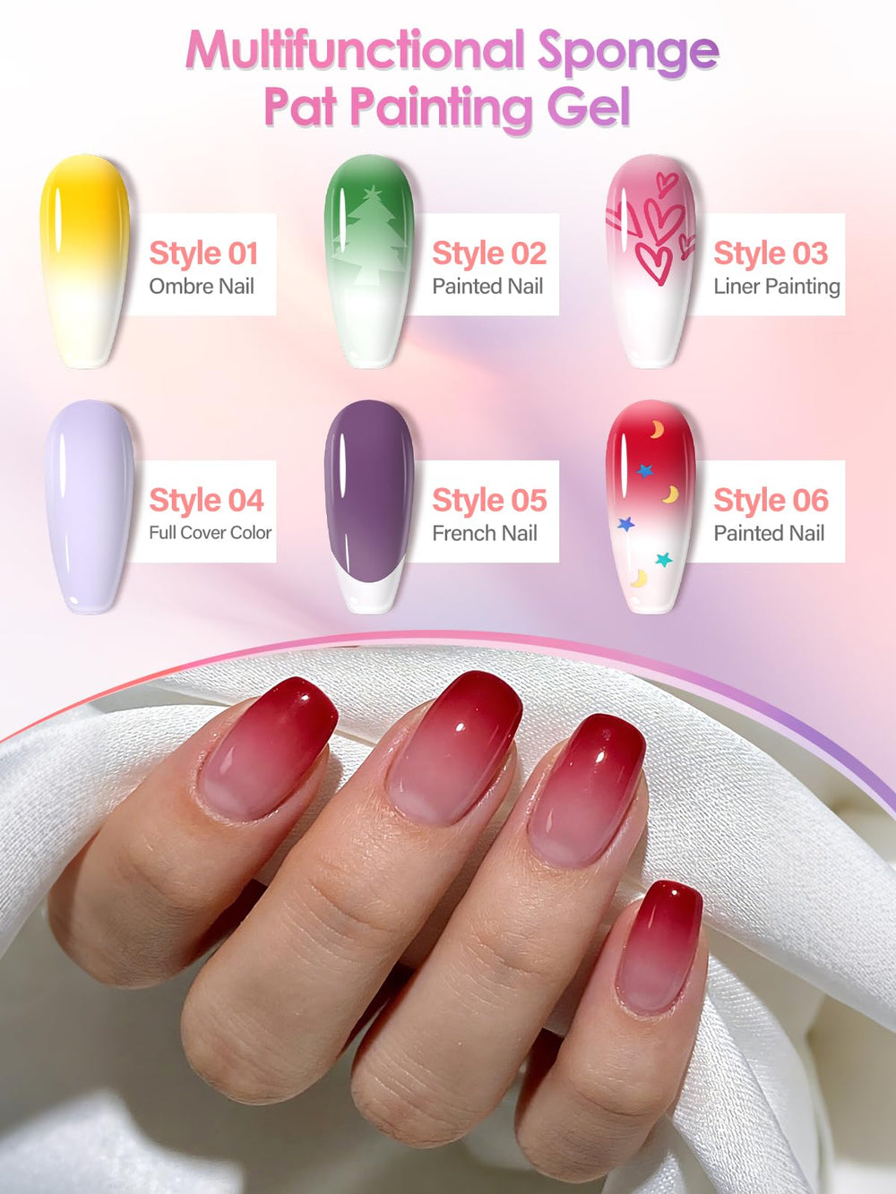 EBANKU mini soft sponges enable smooth gradient application.