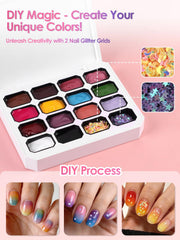 EBANKU ombre gradient nails sample showcases smooth color transition.