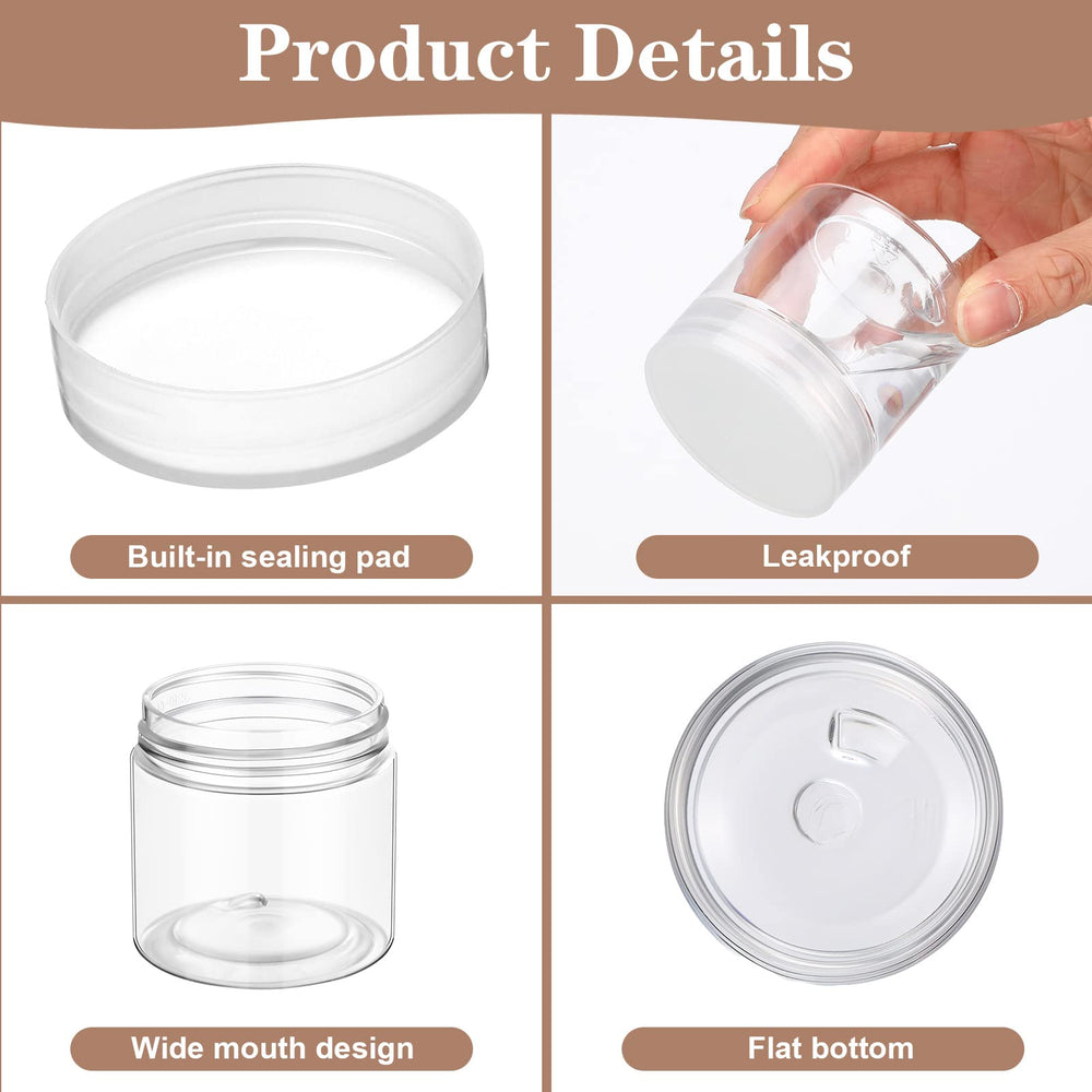 EBOOT round 2oz jar with wide mouth, easy filling.