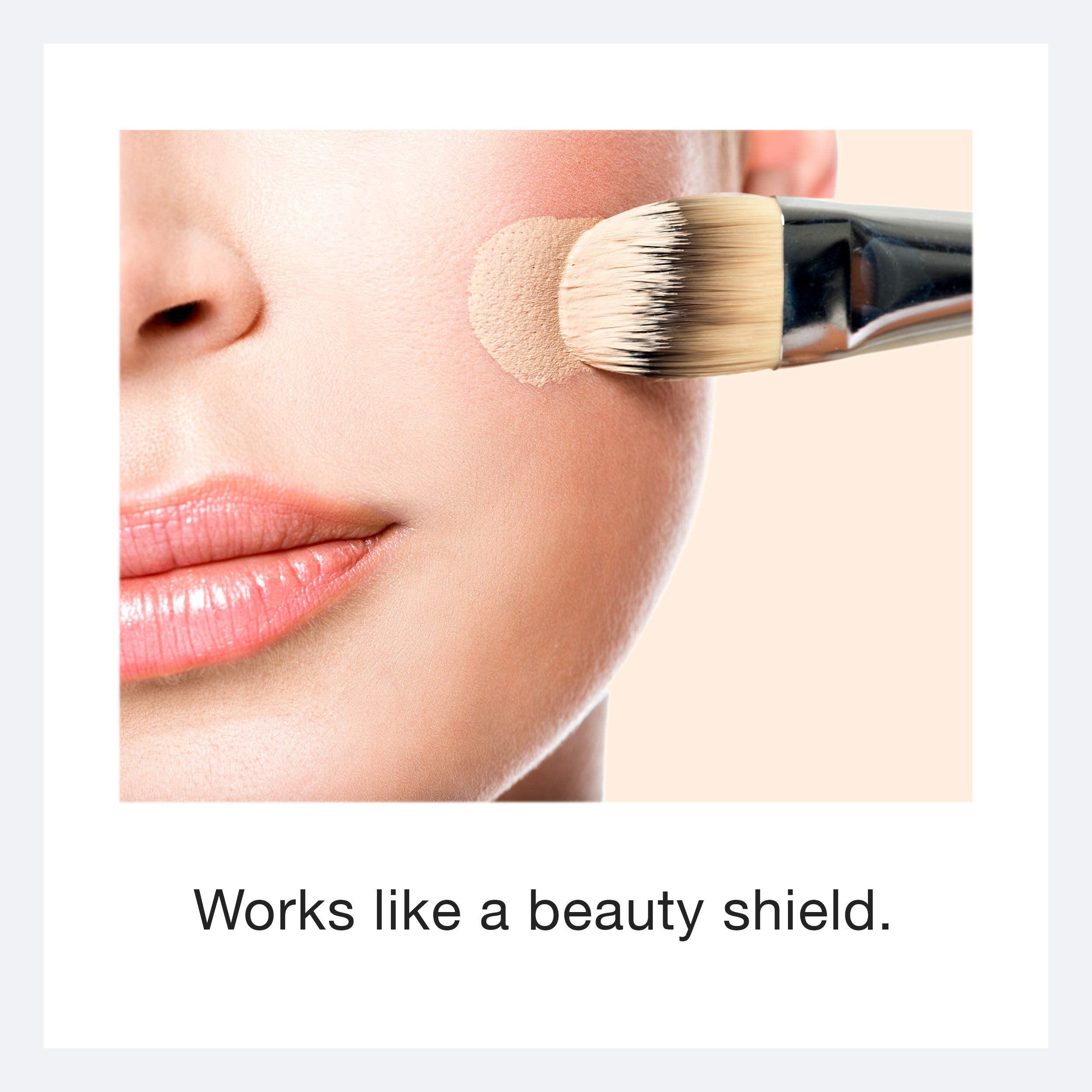 Ecco Bella foundation applied on face for a radiant even complexion
