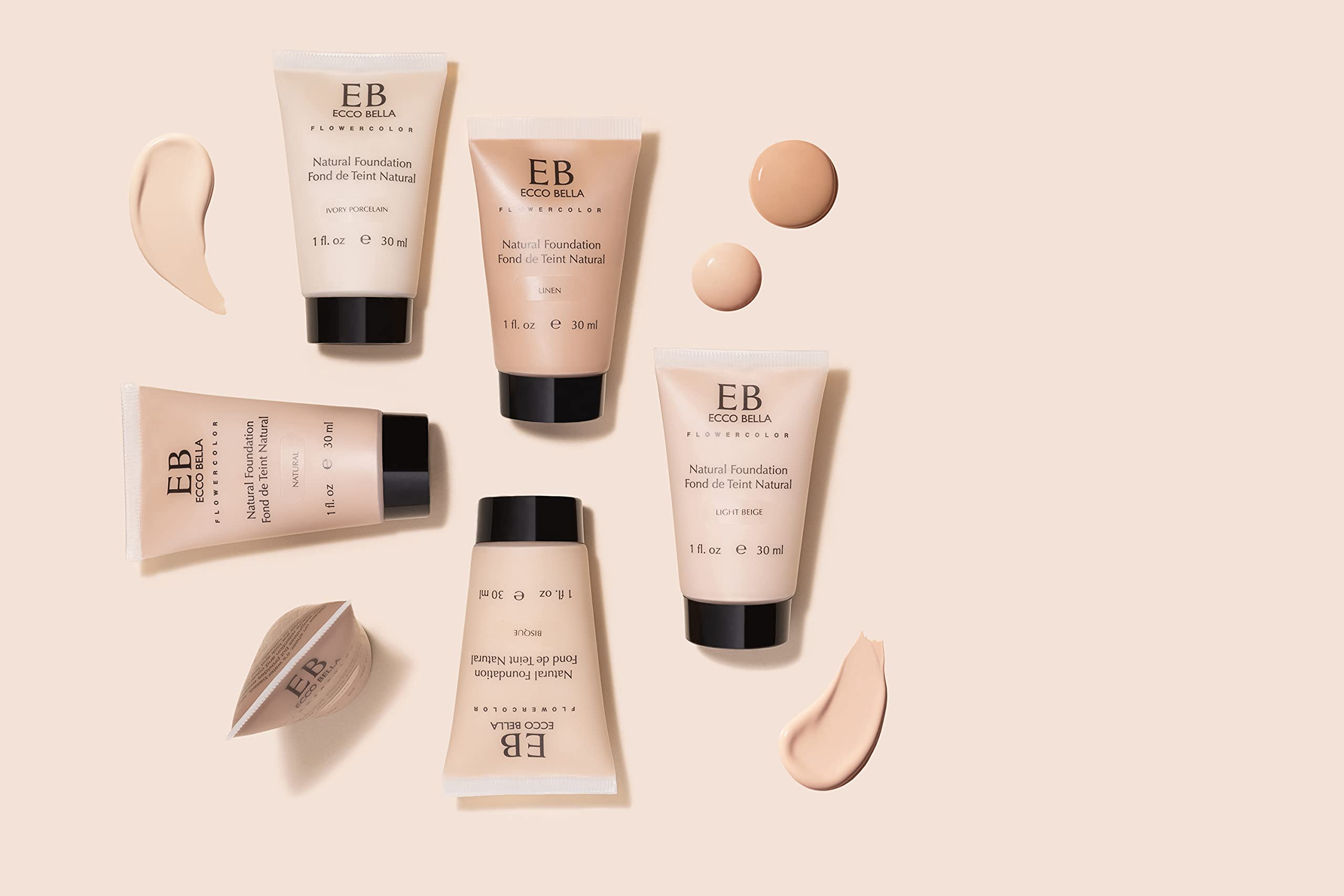 Ecco Bella foundation bottle and eco-friendly packaging design