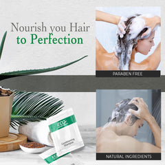 Eco Amenities green tea scent shampoo and conditioner for gentle cleansing.