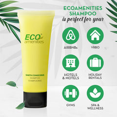 Eco Amenities green tea scent shampoo offers calming hotel experience.