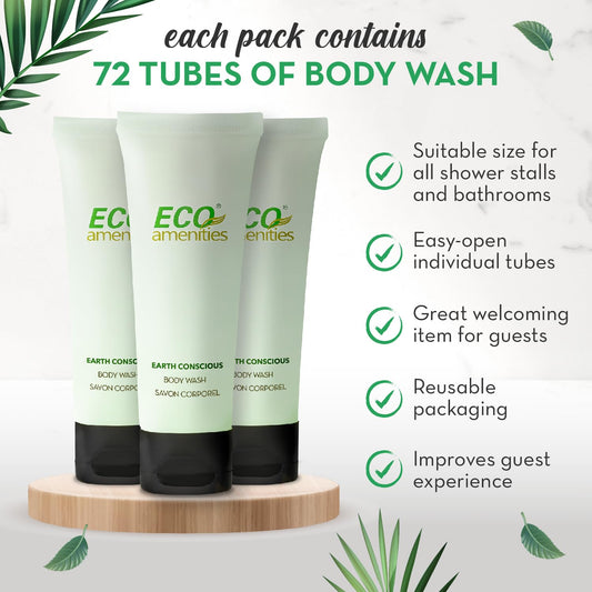 ECO Amenities green tea scented shower gel with refreshing aroma for guests.