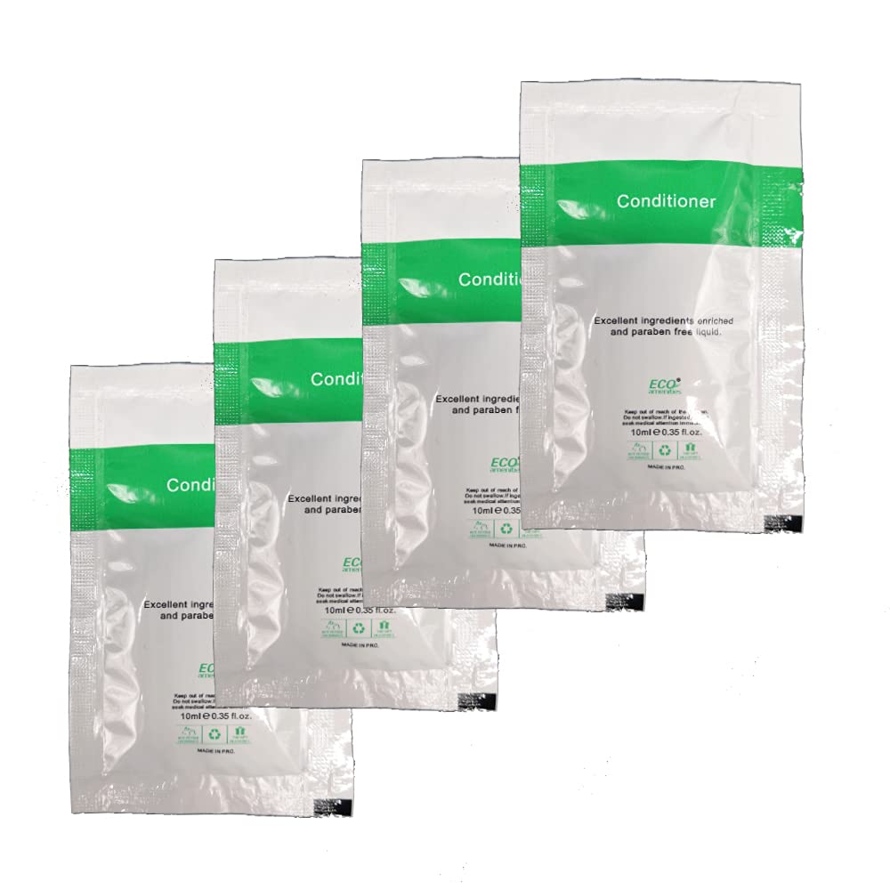 Leak-proof travel-sized conditioner sachets preserve freshness on the go