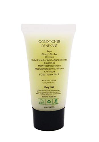 Tea tree scented mini conditioner tubes enhance spa-like guest experiences.