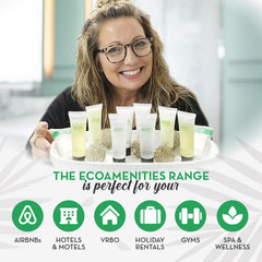Eco Amenities paraben-free formula, gentle for sensitive skin in hotels.