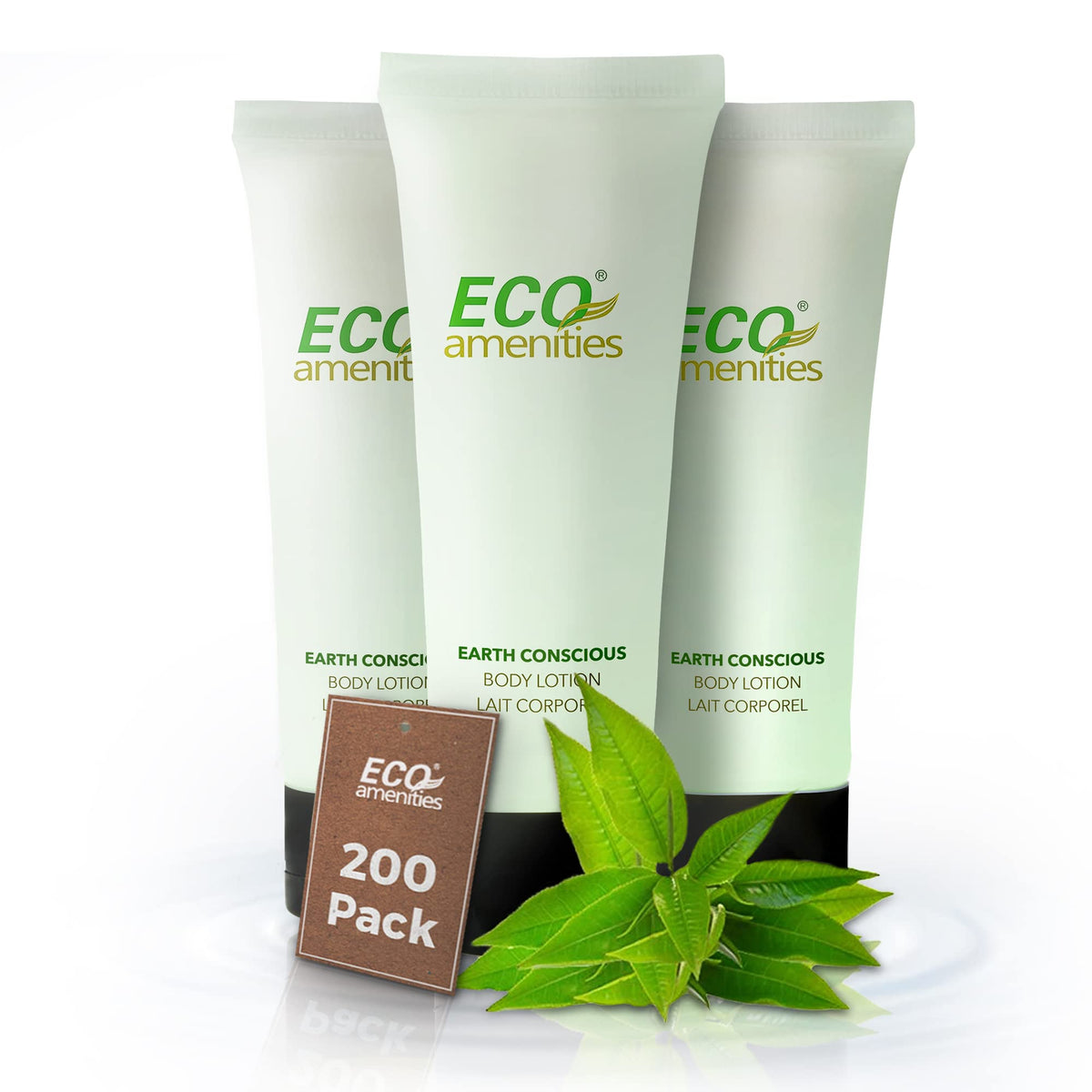 Eco Amenities travel lotion bulk tubes for hotel guest care and convenience.