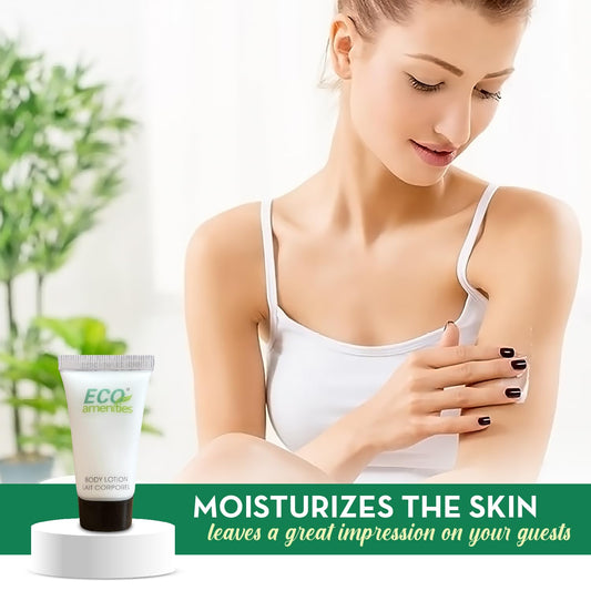 ECO Amenities travel-size lotion tubes leak-proof and easy to carry in luggage