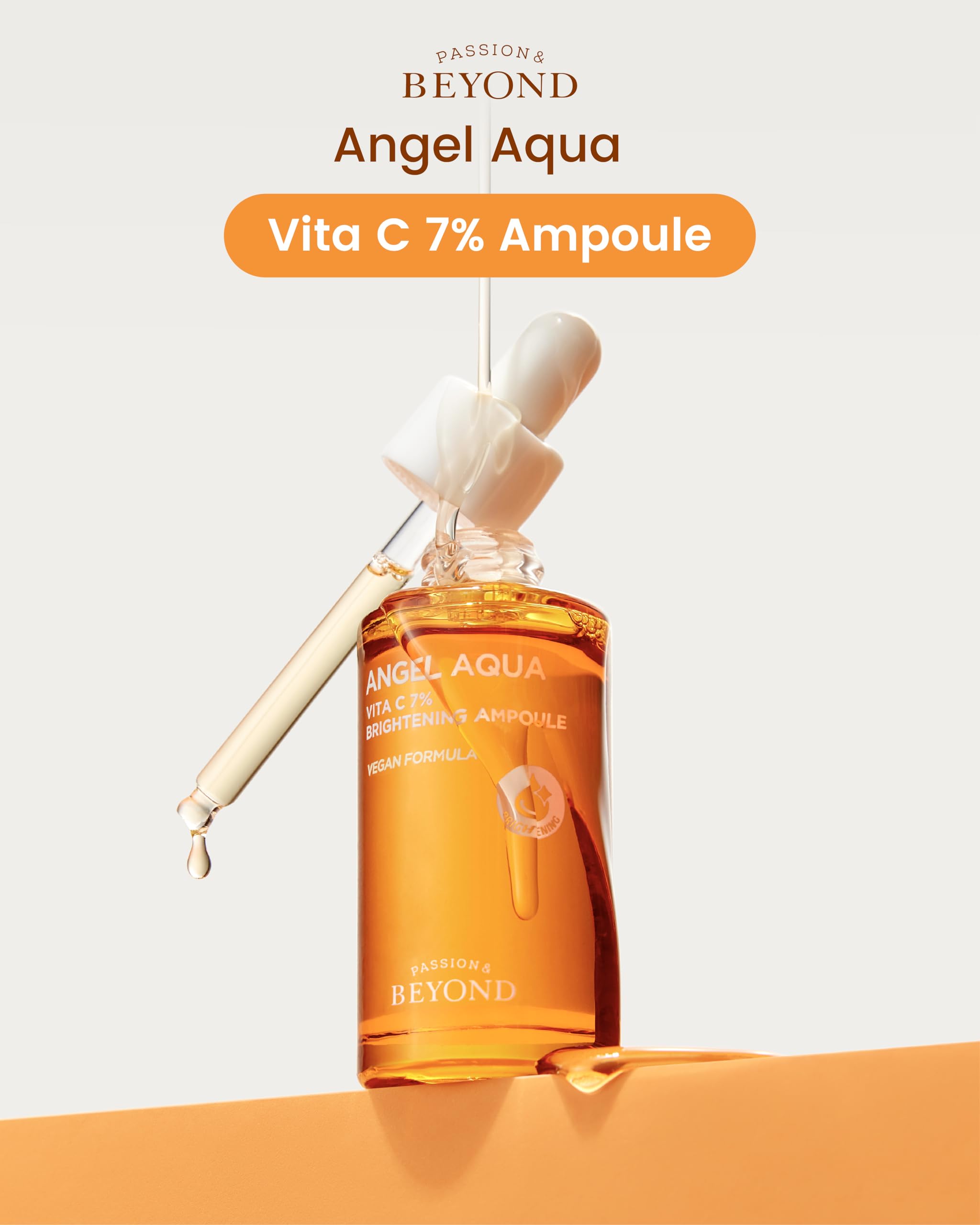 Angel Aqua Vita C 7% Ampoule dropper close-up showing precise application