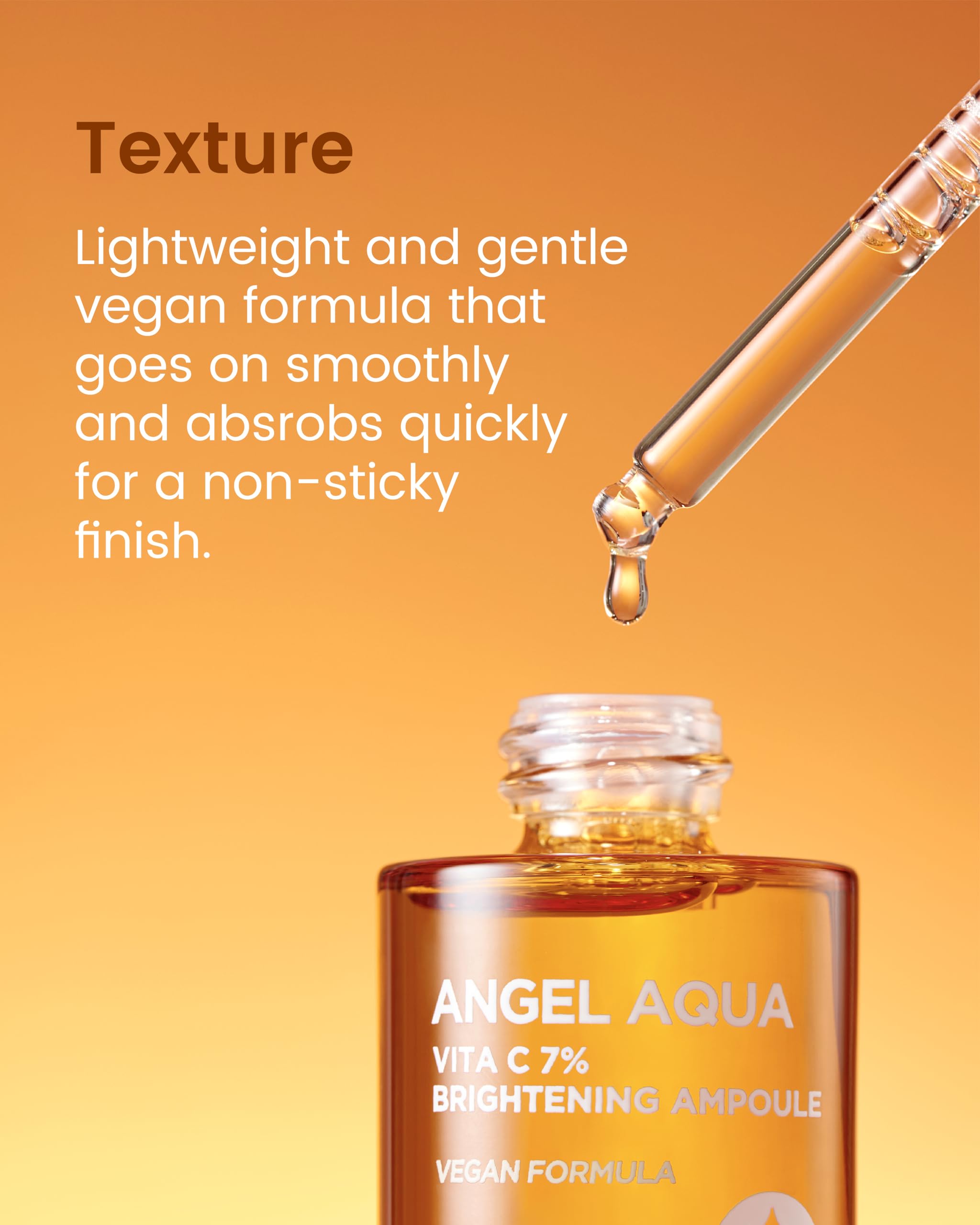 Angel Aqua Vita C 7% Ampoule ingredients featuring fig, citrus, seaberry antioxidants