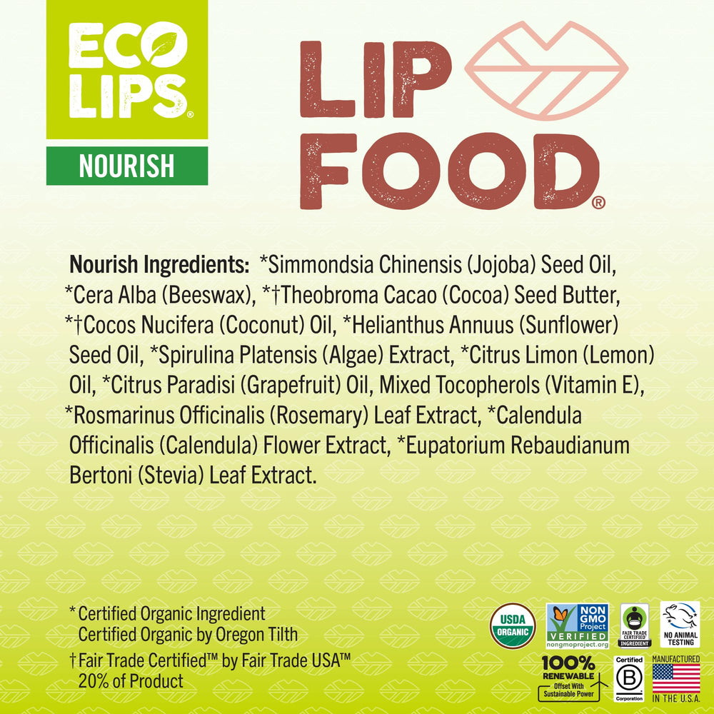 Eco Lips Lemon Spirulina flavor slices evoke bright aroma for refreshing lip care